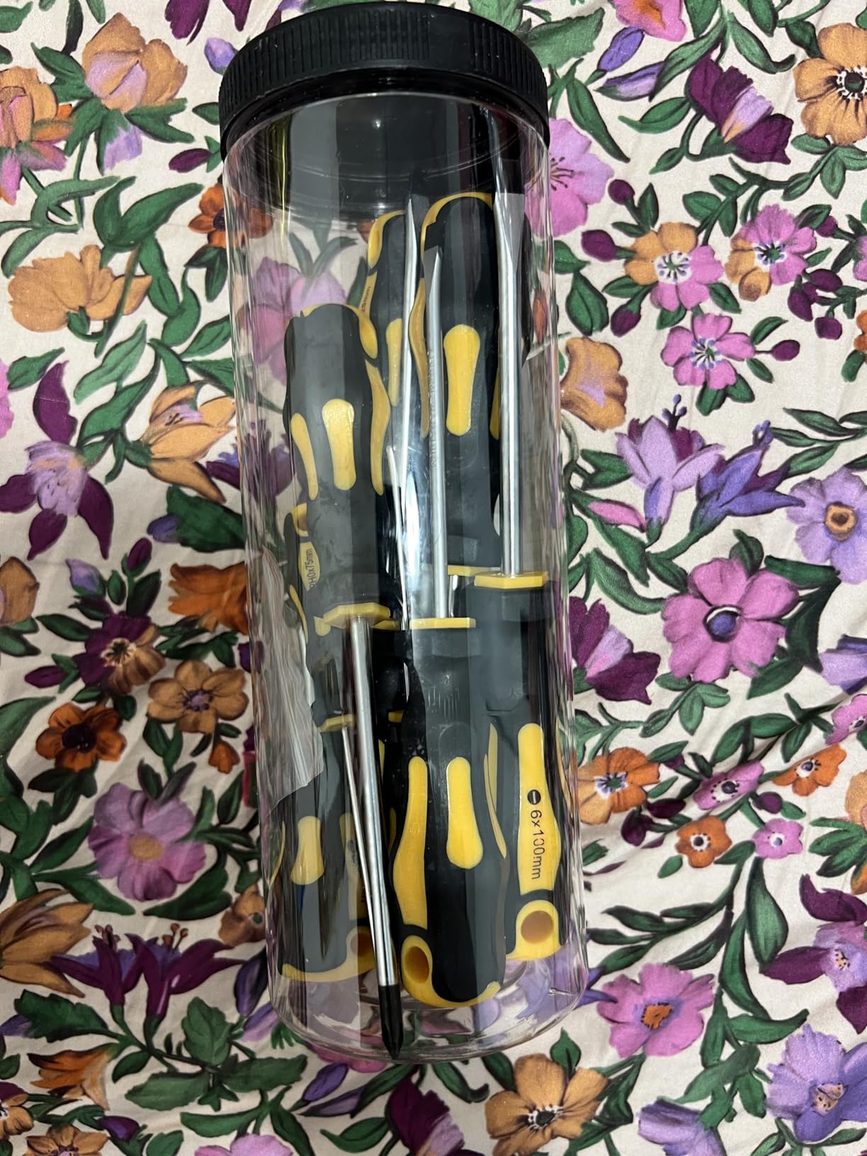 Amartisan 10-Piece Magnetic Screwdrivers Set, 5 Phillips and 5 Slotted Tips Professional Cushion Grip Screwdriver Set with 2pcs Portable Multifunction Key Mini Screwdriver (Yellow) customer photo 1