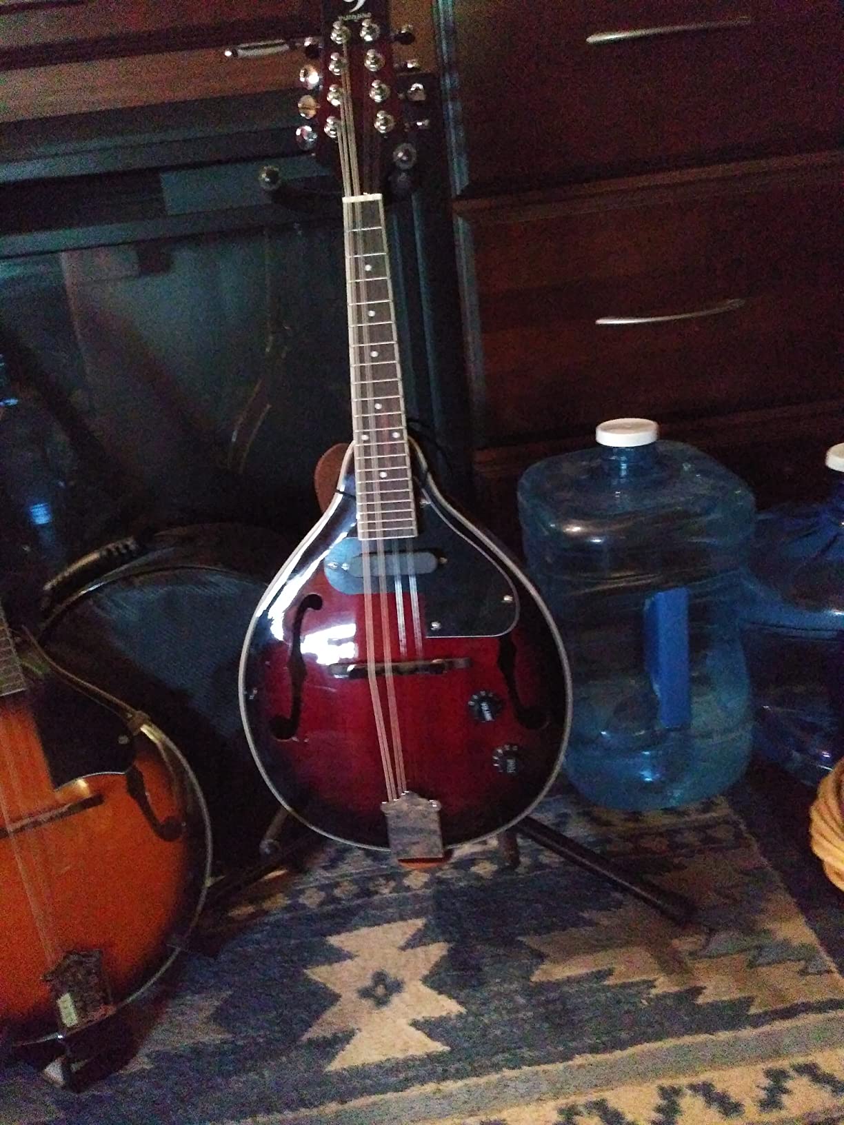 Vangoa Mandolin Musical Instrument A Style Acoustic Electric, 8 Strings Mahogany for Beginner Adults Teens, Red Burst customer photo 2