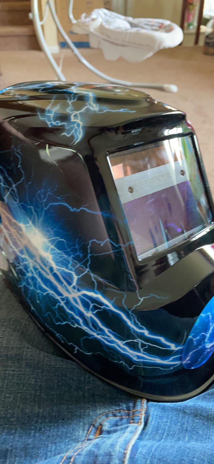 YESWELDER Auto Darkening Welding Helmet 1/1/1/1 True Color, LYG-L600A | 2 arc sensors, 1/30000s response, blue light blocking lens, shade 3.5/9-13 for TIG MIG ARC and GRIND, ANSI Z87.1 certified customer photo 1