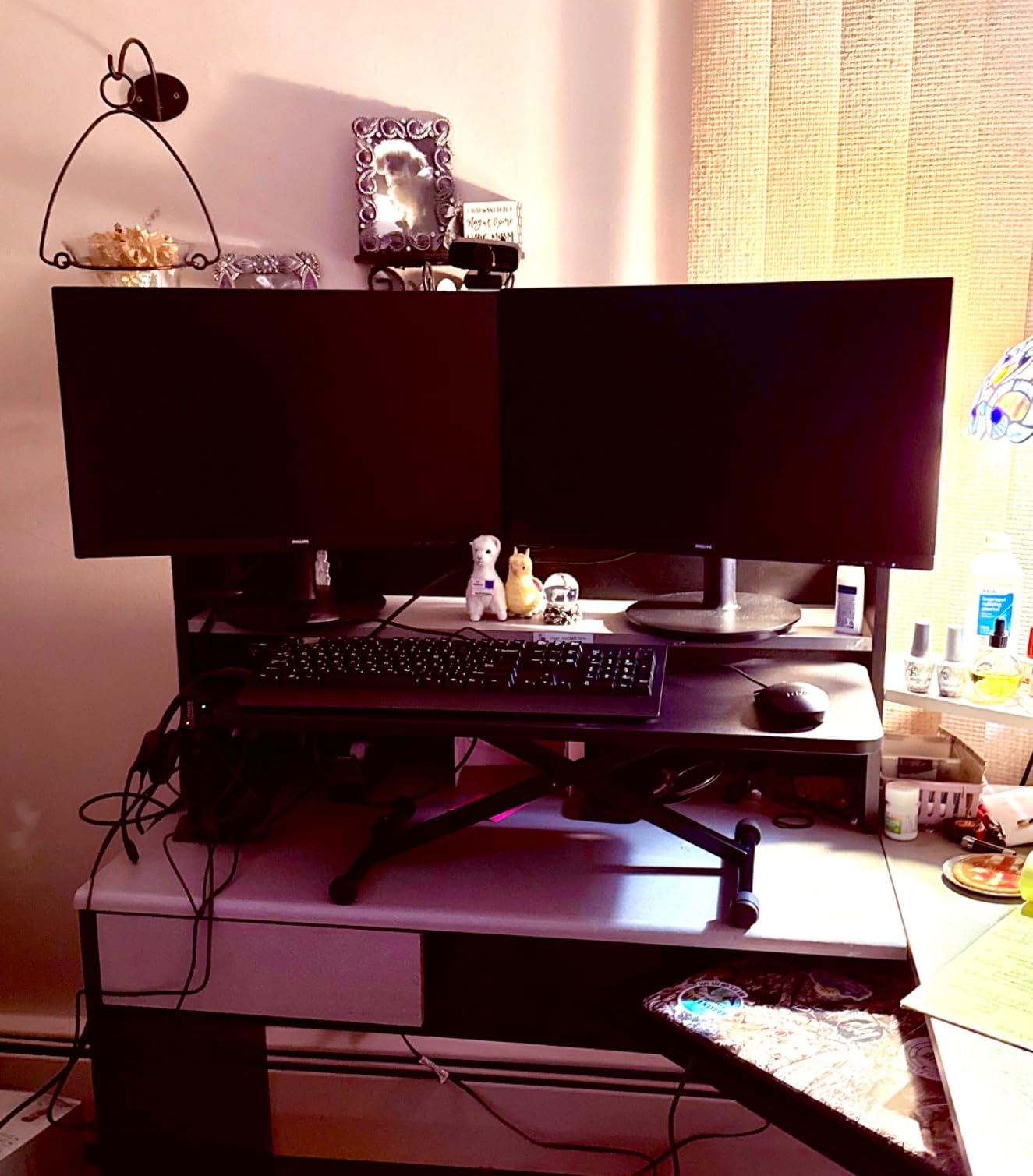 VIVO Black 28 in Single Top Standing Desk Converter, DESK-V011F | Small, Tabletop Sit to Stand Laptop Riser with Scissor Lift Height Adjustment, No Assembly Required customer photo 2