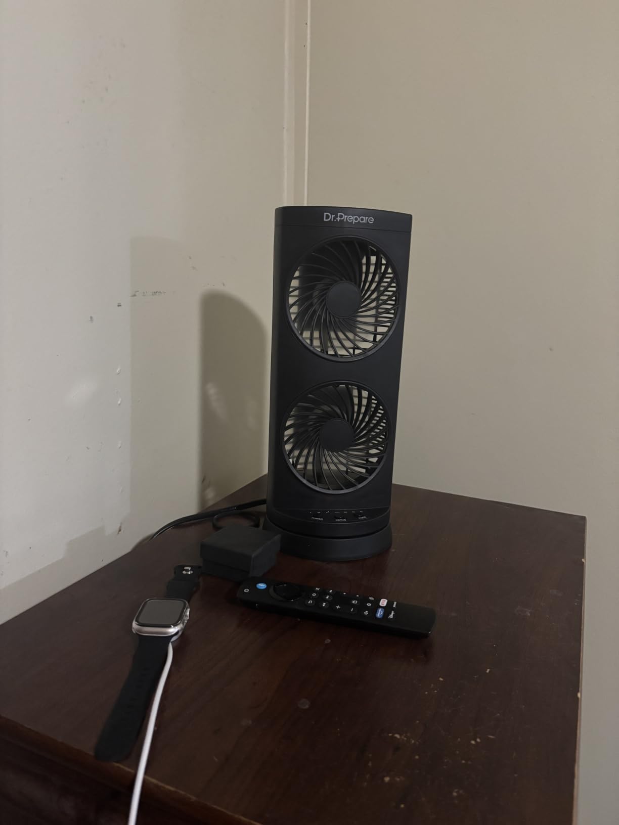 Dr. Prepare Tower Fan Oscillating Fan, Portable Desk Fan with 3-Speed Options, Dual Air Circulation, 110 Degree Oscillation, 3 Timers, Personal Quiet Table Fan for Home Office Desktop Bedroom, 13 inch customer photo 2