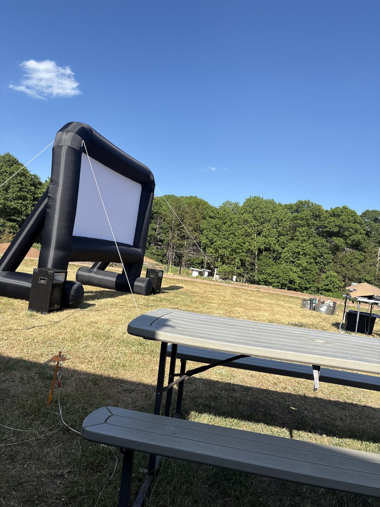 Inflatable Movie Screen Outdoor, OUTTOY Inflatable Projection Screen 16FT | Mega Blow Up Screen for Backyard Movie Night, Theme Parties, Celebrations, Quiet Fan, Storage Bag, Easy Set up customer photo 2