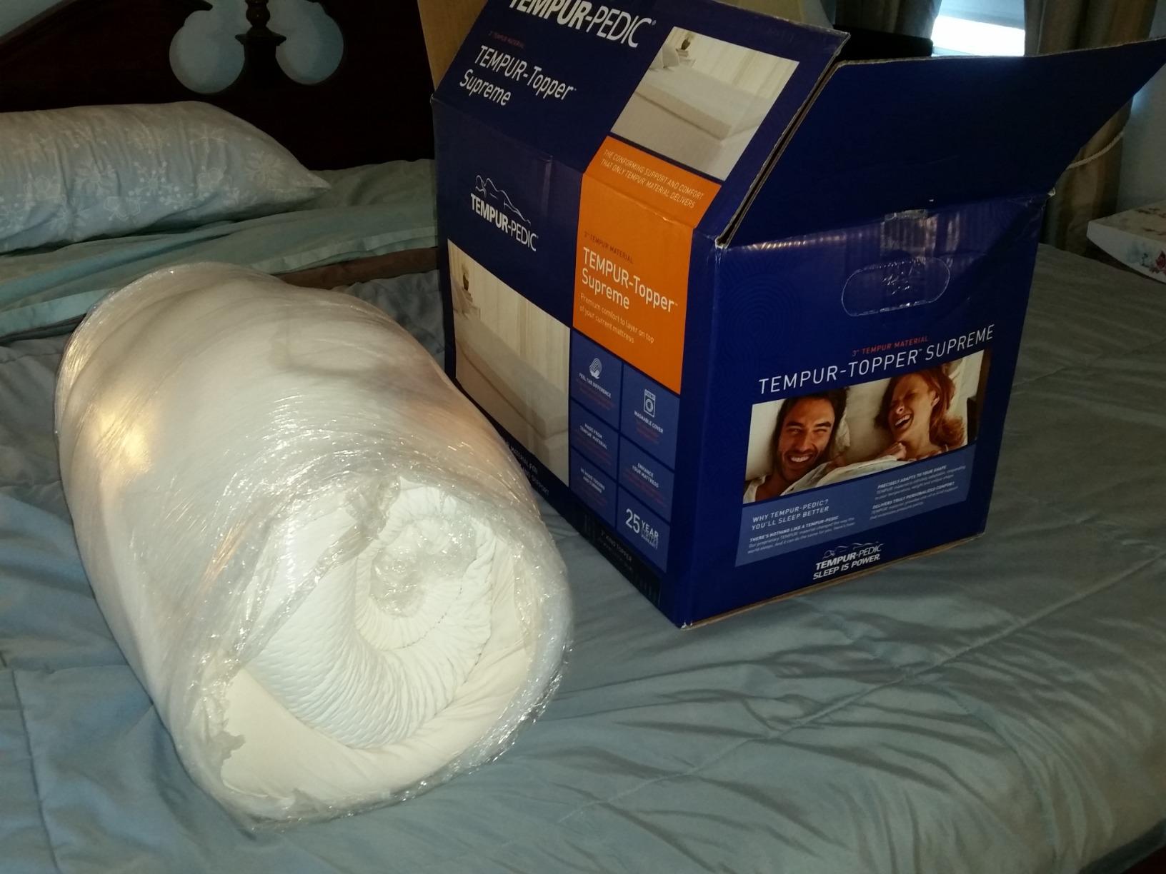 Tempur-Pedic TEMPUR-Adapt + Cooling 3-Inch Full Mattress Topper Medium Luxury Premium Foam, Washable Cover, Medium Cooling Topper, White customer photo 1