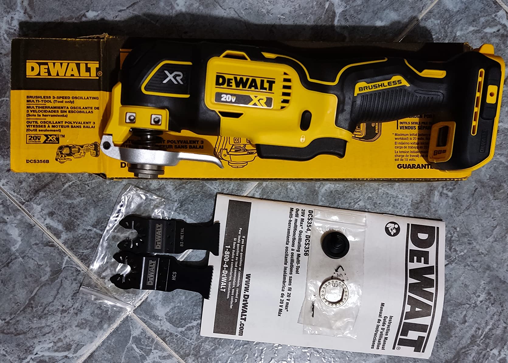 DEWALT 20V MAX XR Oscillating Multi-Tool Cordless, Variable Speed Brushless Motor Multitool with LED Light, Extended Runtime, Includes Two Wood Cutting Blades, Tool Only (DCS356B) customer photo 1