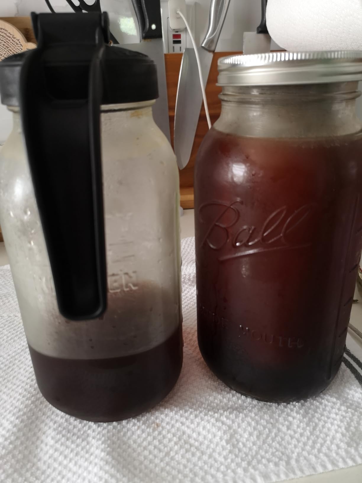 County Line Kitchen 64oz Cold Brew Coffee Maker with Leak Proof Lid - Gray | Glass Cold Brew Coffee Maker - Wide Mouth Mason Jar, Stainless Steel Filter & Leak-Proof Lid (64 oz) customer photo 1