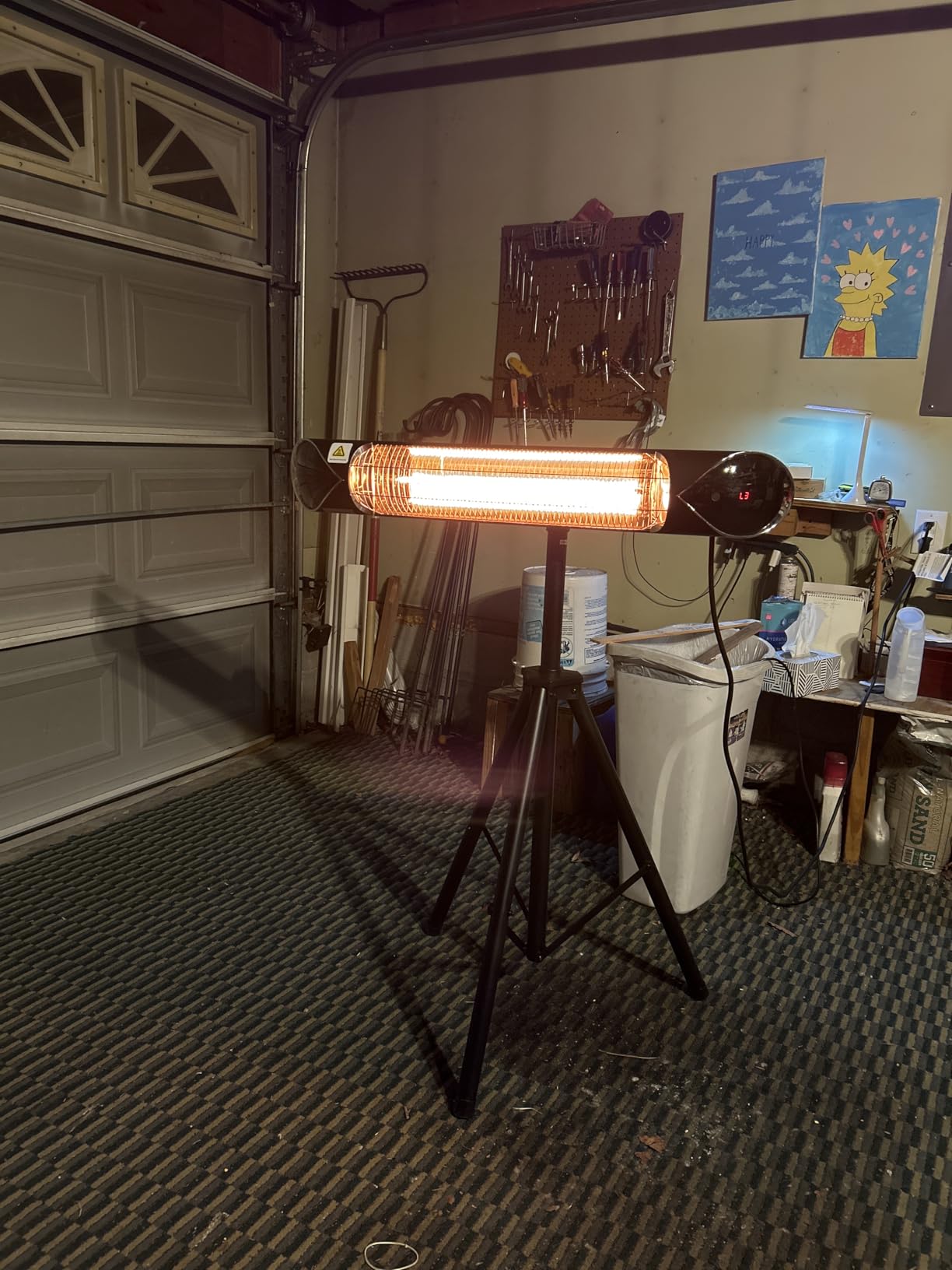 Briza Infrared Electric Patio Heater - Indoor/Outdoor Heater - Portable Wall/Garage Heater - 1500W - use with Stand - Mount to Ceiling/Wall) customer photo 1