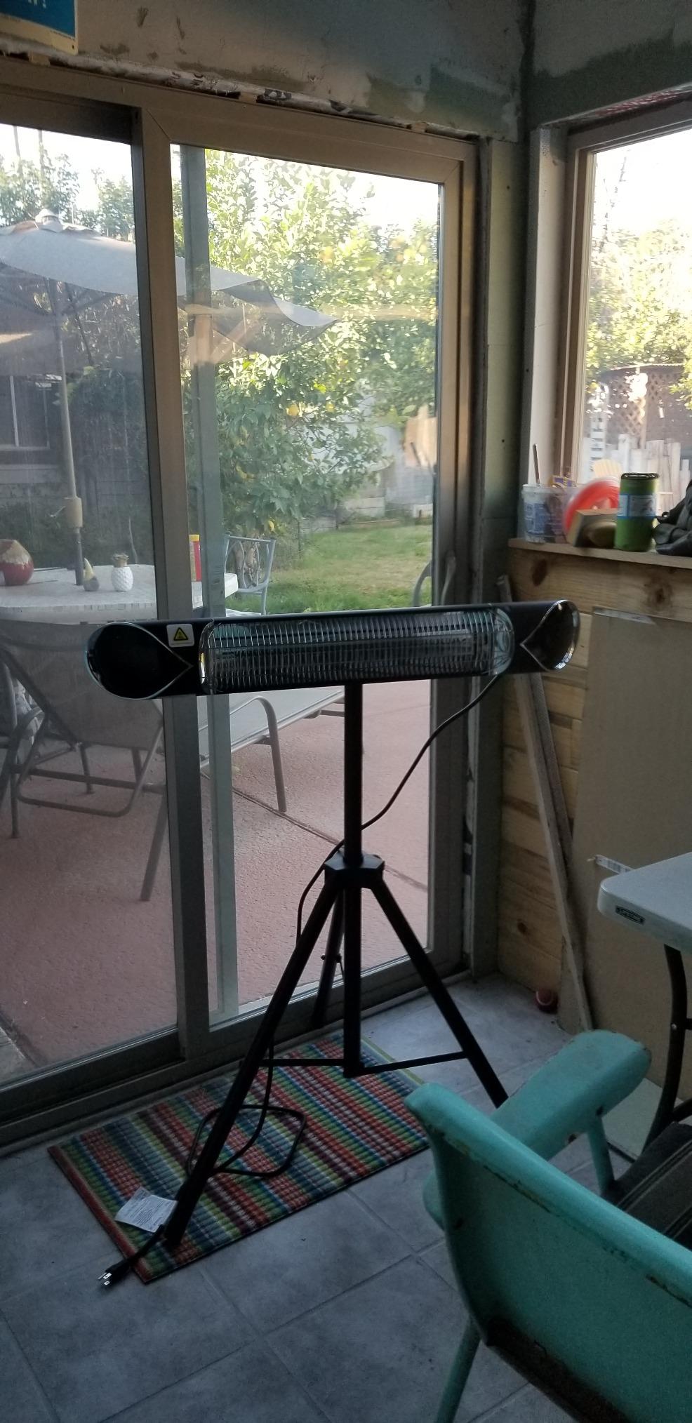 Briza Infrared Electric Patio Heater - Indoor/Outdoor Heater - Portable Wall/Garage Heater - 1500W - use with Stand - Mount to Ceiling/Wall) customer photo 2