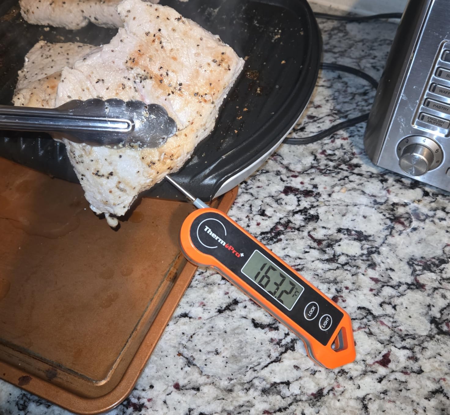 TempPro TP19H 1 Sec Digital Meat Thermometer for Cooking | Instant Read Food Thermometer with Motion Wake for BBQ Grill Oil Fry Candy customer photo 1