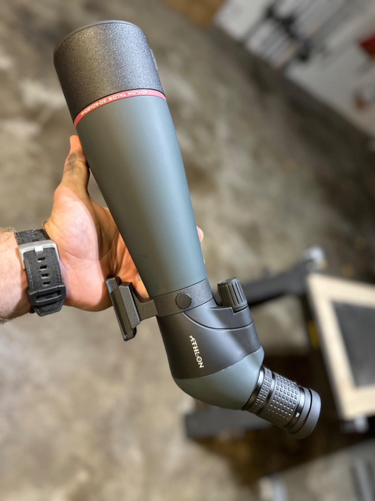 Athlon Optics Talos 20-60x80 Spotting Scope with Tripod and Carrying Case - Angled, Charcoal Grey customer photo 1
