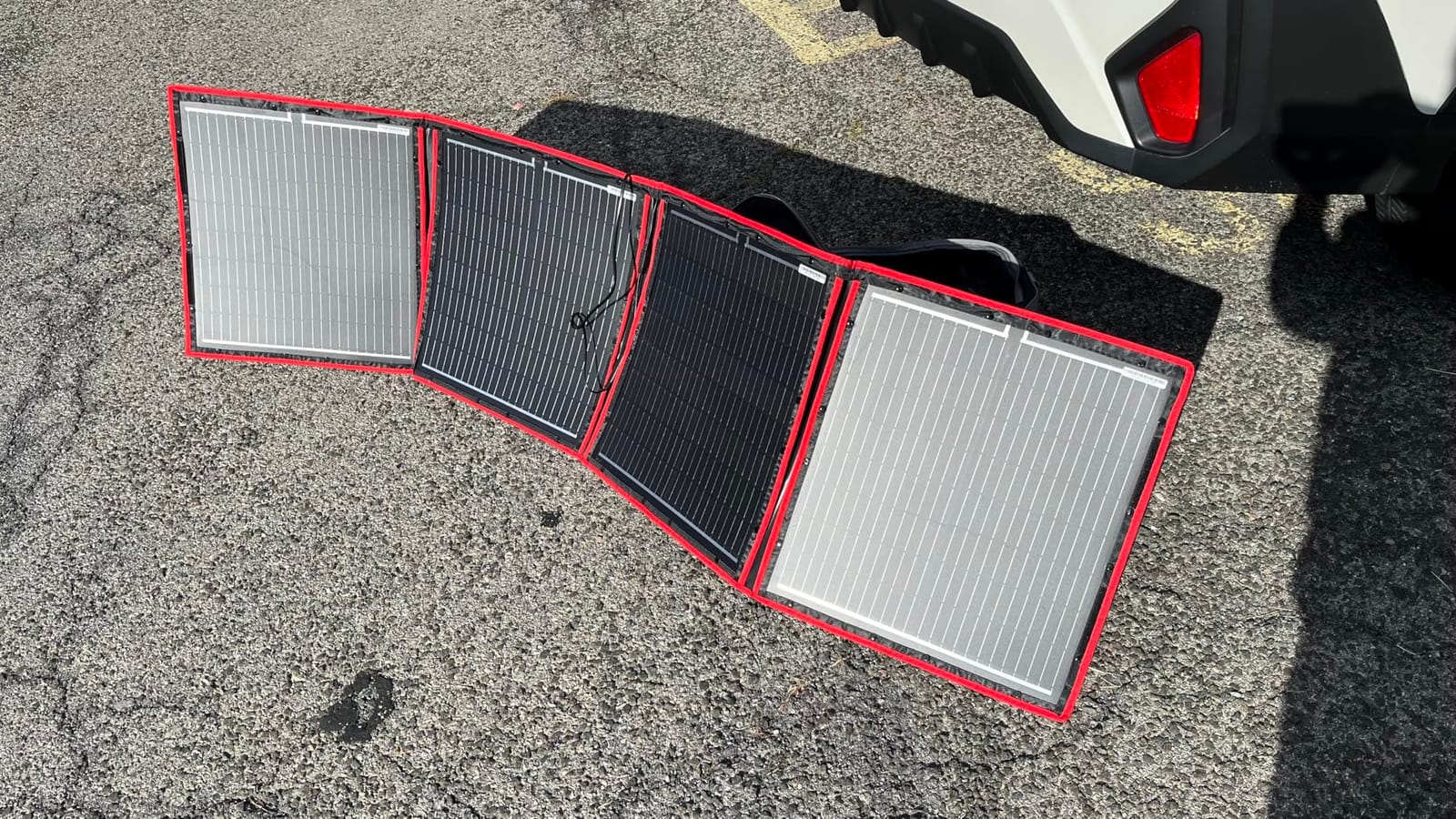 DOKIO 150W Portable Foldable Solar Panel Kit with Charge Controller | Folds to 21 x 20 in and weighs 7.3 lb; USB ports; for 12V batteries, power stations, RVs, camping, and emergencies customer photo 1