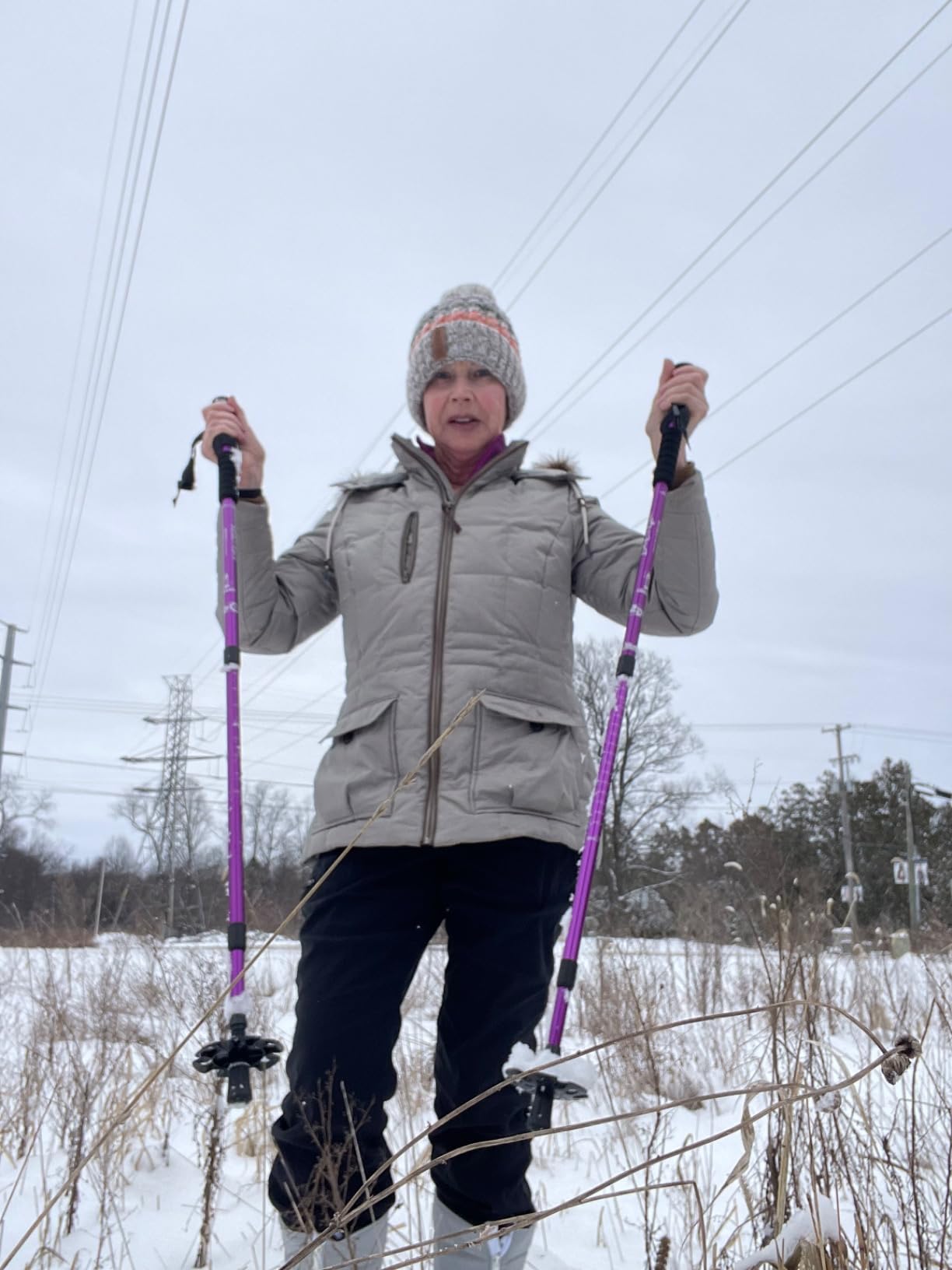 Telescopic Trekking Poles for Hiking, Anti-Shock Nordic Walking Sticks | Hiking Poles Collapsible Lightweight & Durable, Adjustable from 25.6