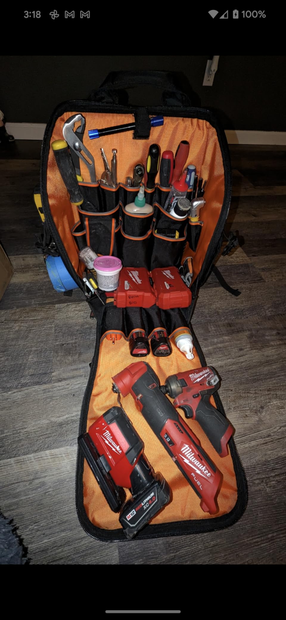 Klein Tools 55482 Tool Bag Backpack, Heavy Duty Tradesman Pro Tool Organizer with 21 Pockets and Large Interior, Water Resistant customer photo 2