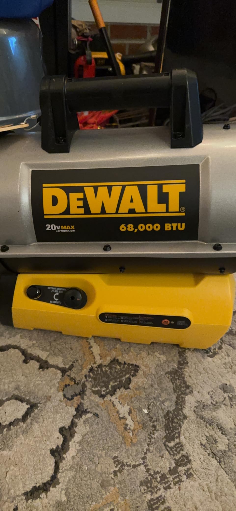 DEWALT 68000 BTU/H 1700 SQ FT Forced AIR Propane Heater customer photo 1