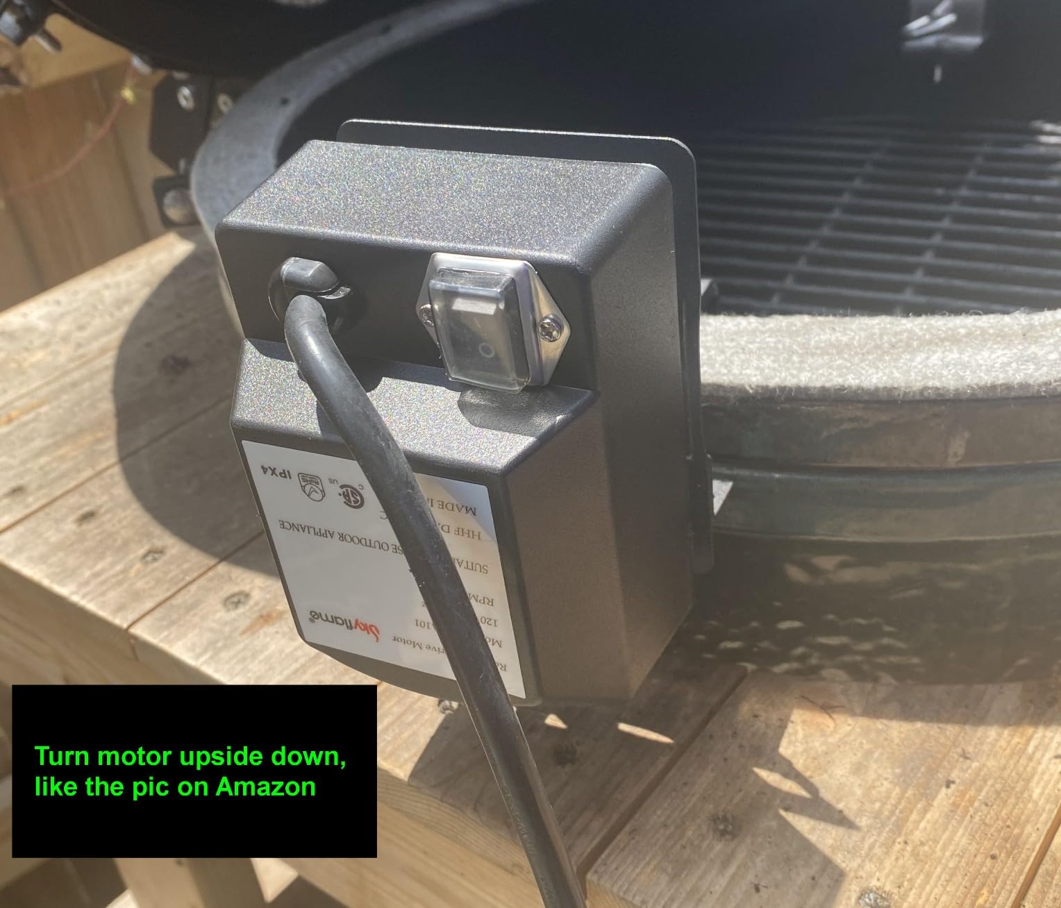 Skyflame Stainless Steel Rotisserie Kit with Heavy Duty Motor | for 21.5