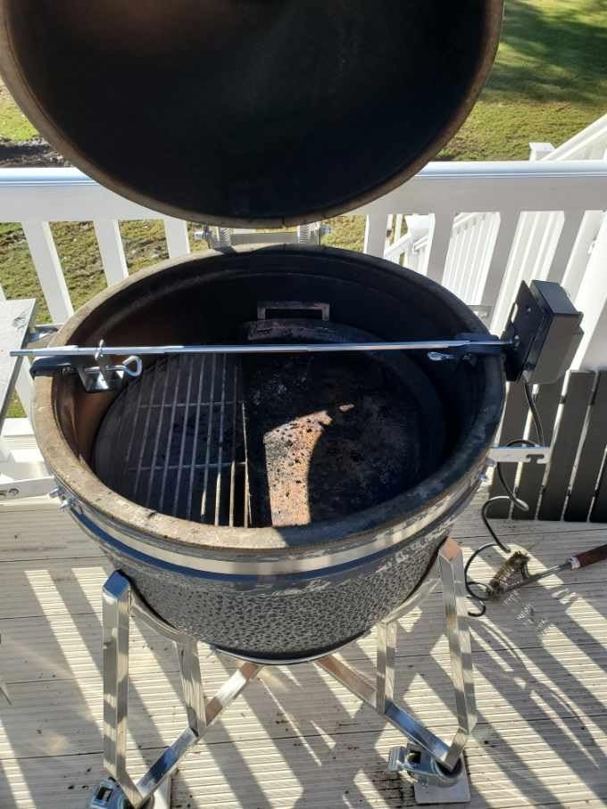 Skyflame Stainless Steel Rotisserie Kit with Heavy Duty Motor | for 21.5