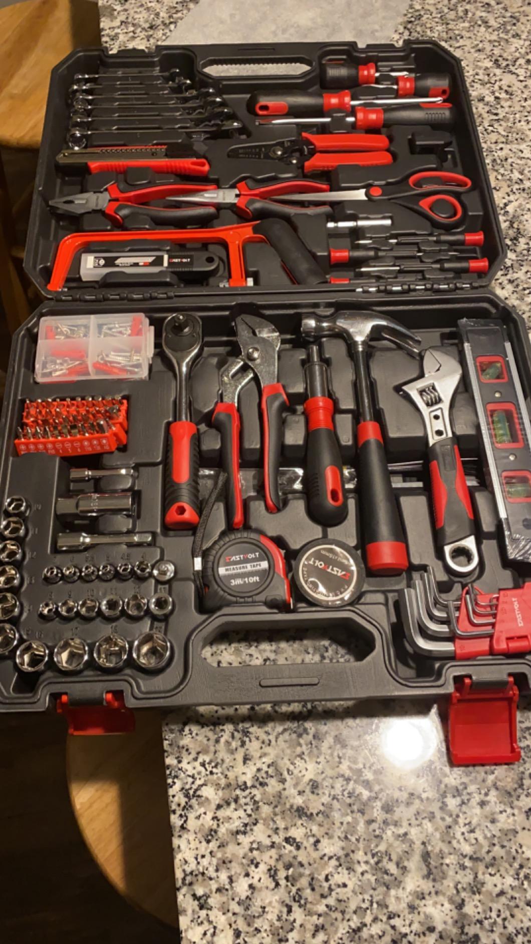 Eastvolt 128-Piece Home Repair Tool Set, Tool Sets for Homeowners, General Household Hand Tool Set with Storage Toolbox customer photo 1
