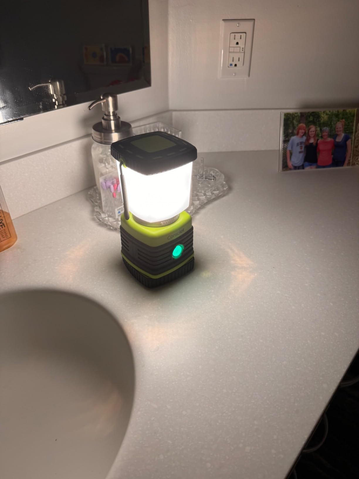 Consciot 1000LM Battery Powered LED Camping Lantern, 4 Light Mode, Dimmable | IPX4 Waterproof Camping Lights; Portable Flashlight for Power Outages, Emergency Kit, Hurricane Preparedness, Indoor Outdoor customer photo 2