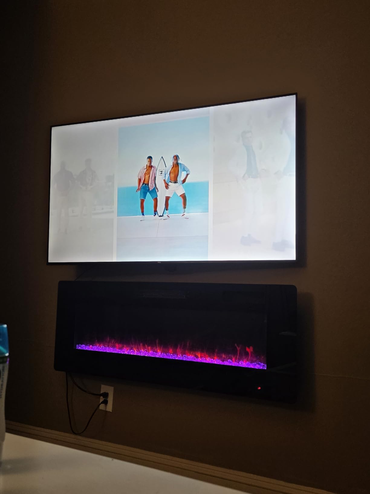 50 inch Electric Fireplace Recessed and Wall Mounted Insert Update customer photo 1