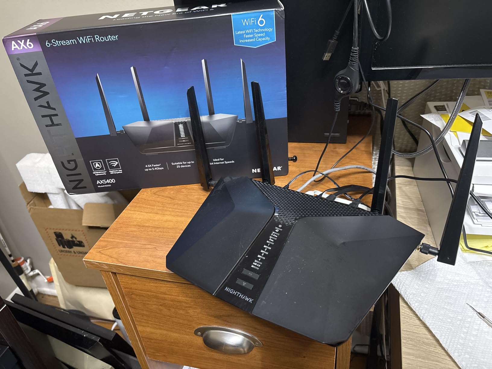NETGEAR Nighthawk 6-Stream AX5400 WiFi 6 Router (RAX50) - AX5400 Dual Band Wireless Speed (Up to 5.4 Gbps) | 2,500 sq. ft. Coverage customer photo 2