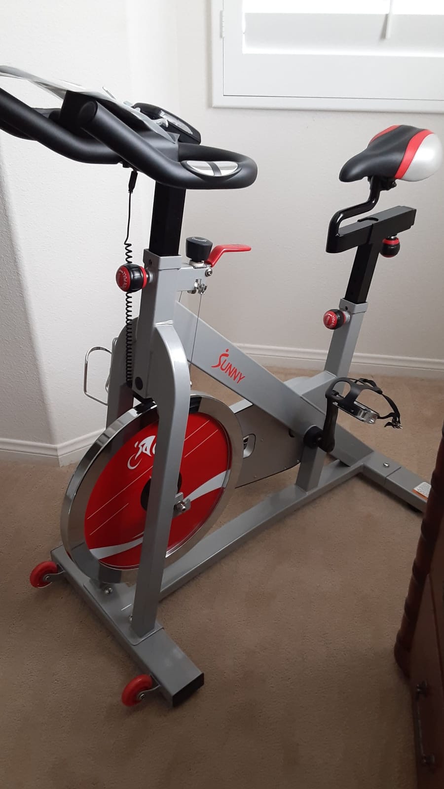 Sunny Health & Fitness Belt Drive Pro Indoor Cycling Bike customer photo 1