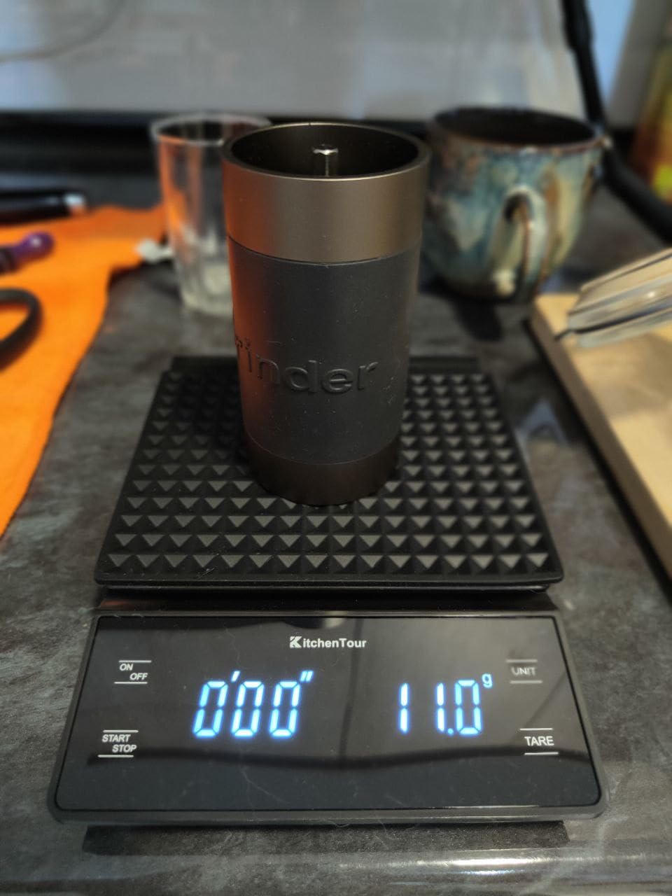 KitchenTour Coffee Scale with Timer 3kg/0.1g High Precision Pour Over Drip Espresso Scale with Back-Lit LCD Display (Batteries Included) customer photo 1