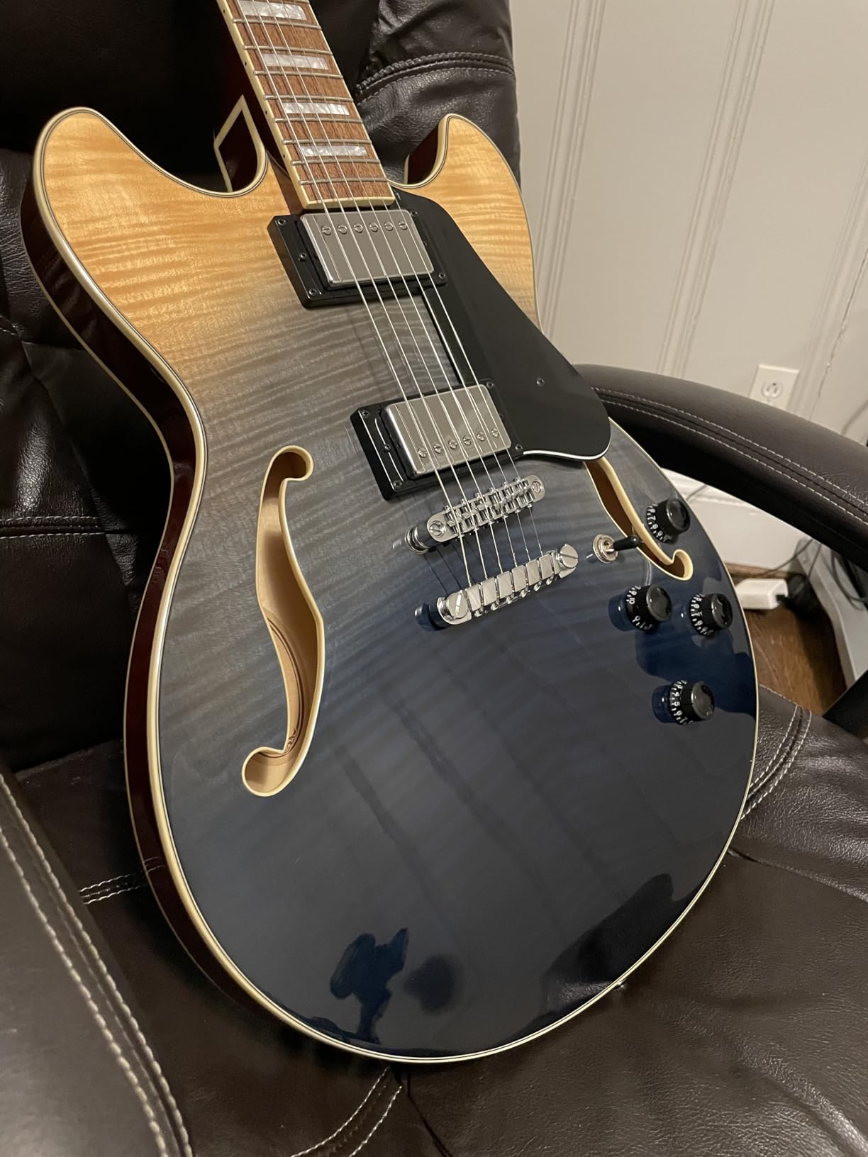 Ibanez Artcore AS73FM Semi-Hollow Electric Guitar - Transparent Indigo Fade customer photo 1