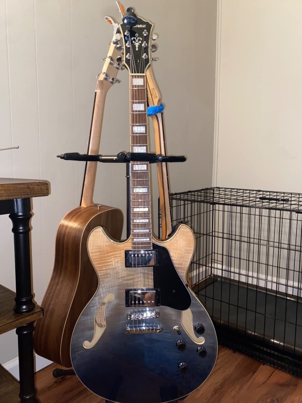 Ibanez Artcore AS73FM Semi-Hollow Electric Guitar - Transparent Indigo Fade customer photo 2
