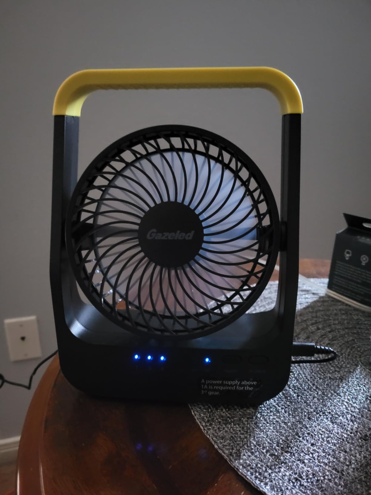 Gazeled Battery Operated Fan, Camping Fan Battery Powered, Super Long Lasting, 5'' Portable D-Cell Battery Powered Desk Fan with Timer, 3 Speeds, Quiet, 180 Rotation, for Office,Bedroom,Outdoor, F24 customer photo 1