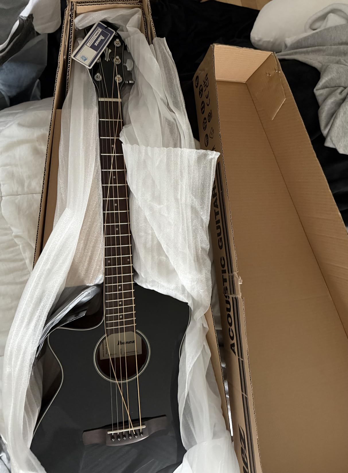 Ibanez AEG50LBKH Left-Handed Acoustic-Electric Guitar, Black High Gloss customer photo 1