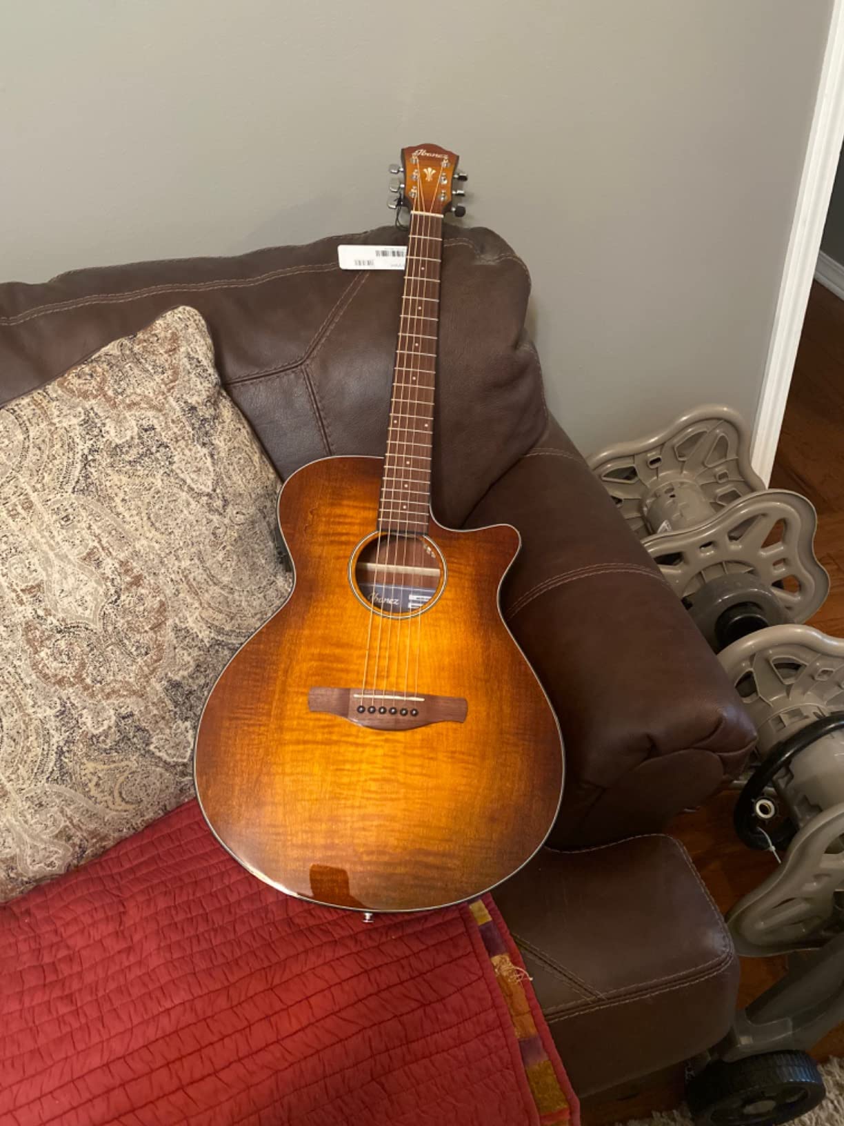 Ibanez AEG70L Left-Handed Acoustic-Electric Guitar - Tiger Burst High Gloss customer photo 2