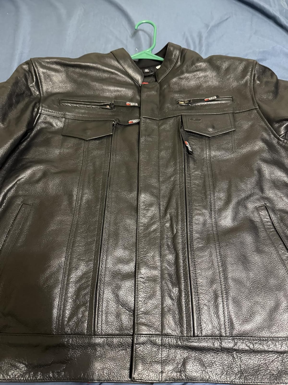 COMMUTER Men's Motorcycle Jacket, Premium Buffalo Leather, CE Armor - Ventilation, Utility Pockets, Cruiser Biker Black XXL customer photo 2