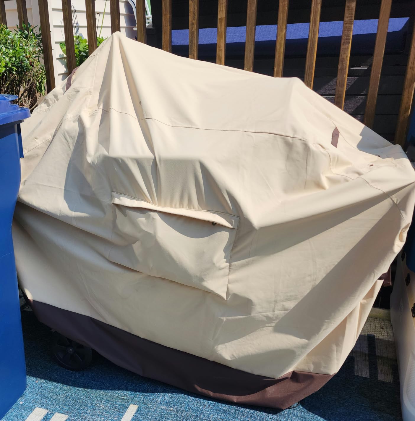 Vailge Grill Cover for Outdoor Grill & Waterproof 600D BBQ Cover 60 Inch | Gas Grill Cover Features Zippered Pocket for BBQ Tools, Windproof Straps. Fits Weber, Brinkmann, Char Broil Grills and More customer photo 2