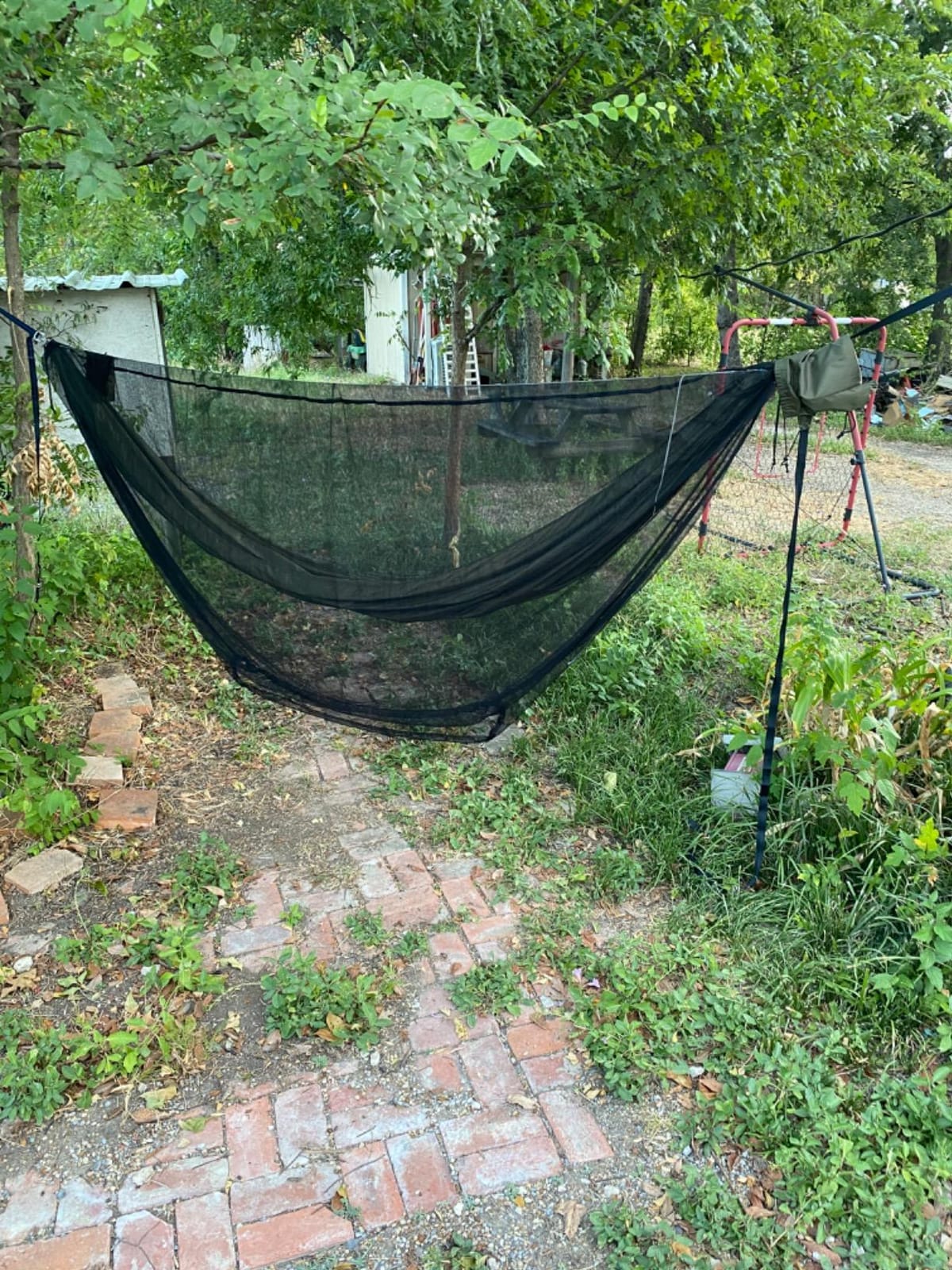 onewind 11ft Camping Double Hammock with Mosquito Net, Ridgeline and Straps | 70D Hexagon Ripstop Nylon, No-see-ums Bugnet, 68'' Single Wide Panel, Portable Lightweight Hammock for Hiking Backpacking customer photo 2
