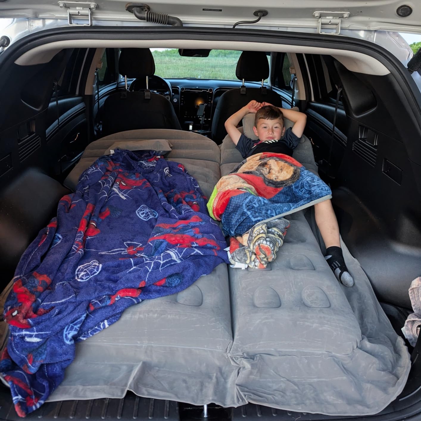 SAYGOGO SUV Air Mattress Camping Bed Cushion Pillow Inflatable Thickened Car Air Bed Mattress with Electric Air Pump Portable Sleeping Pad for Travel Camping Upgraded Version Black customer photo 2