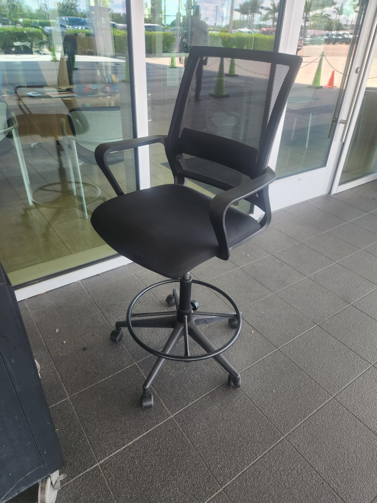 BestOffice Tall Drafting Chair | Black | with Lumbar Support | Adjustable Seat Height & Footrest | Ergonomic Mesh Back, 360 Swivel & Rolling Wheels | For Home, Office, Workspaces customer photo 2
