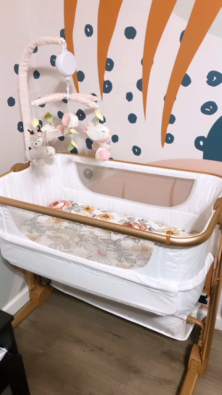 KoolerThings Baby Bassinet, Bedside Sleeper for Baby, Easy Folding Portable Crib with Storage Basket for Newborn, Bedside Bassinet, Comfy Mattress/Travel Bag Included (Bassinet) (Grey) customer photo 2