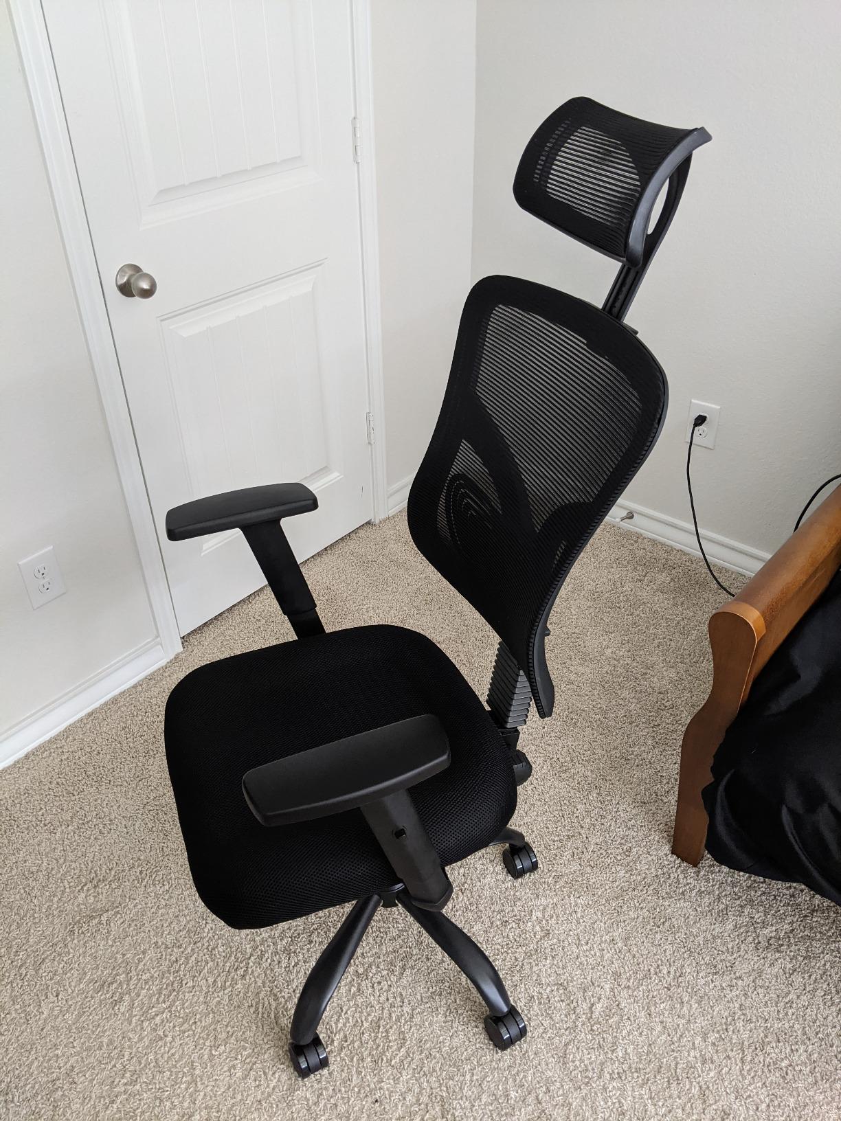NOBLEWELL Ergonomic Office Chair with Padded Lumbar Support, 2D Headrest, Adjustable Armrests, Upgraded Contoured Seat Cushion, 130 Degree Rocking Tilt, Computer Gaming Chair for Home Office customer photo 2