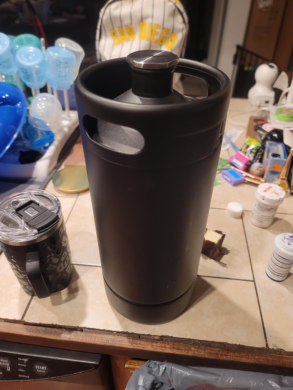 TMCRAFT 128oz Mini Keg Tap System, Stainless Steel Growler, Matte Black | Mini Keg with Cooler Jacket, Portable Size Home Dispenser System, Food Grade Stainless Steel Keeps Fresh and Carbonation customer photo 2