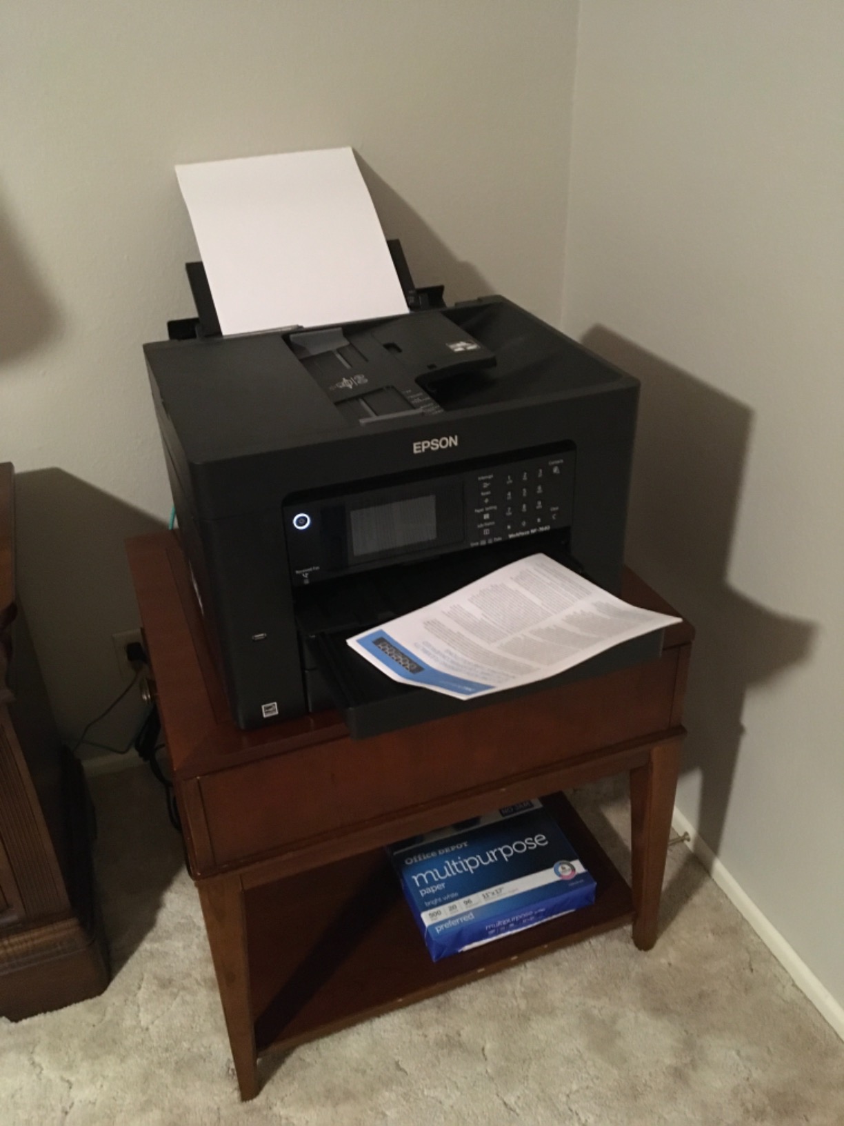 Epson Workforce Pro WF-7840 Wireless All-in-One Wide-Format Inkjet Printer with 50-sheet ADF, 500-sheet capacity, up to 25 ppm customer photo 1