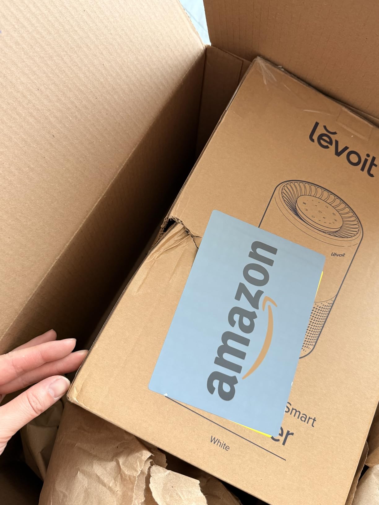 Levoit Air Purifier for Home Pets Bedroom Dorm Room, Smart & Voice Control, AHAM VERIFIDE, 3-in-1 Filter With HEPA Sleep Mode, Core 200S-P, White customer photo 1