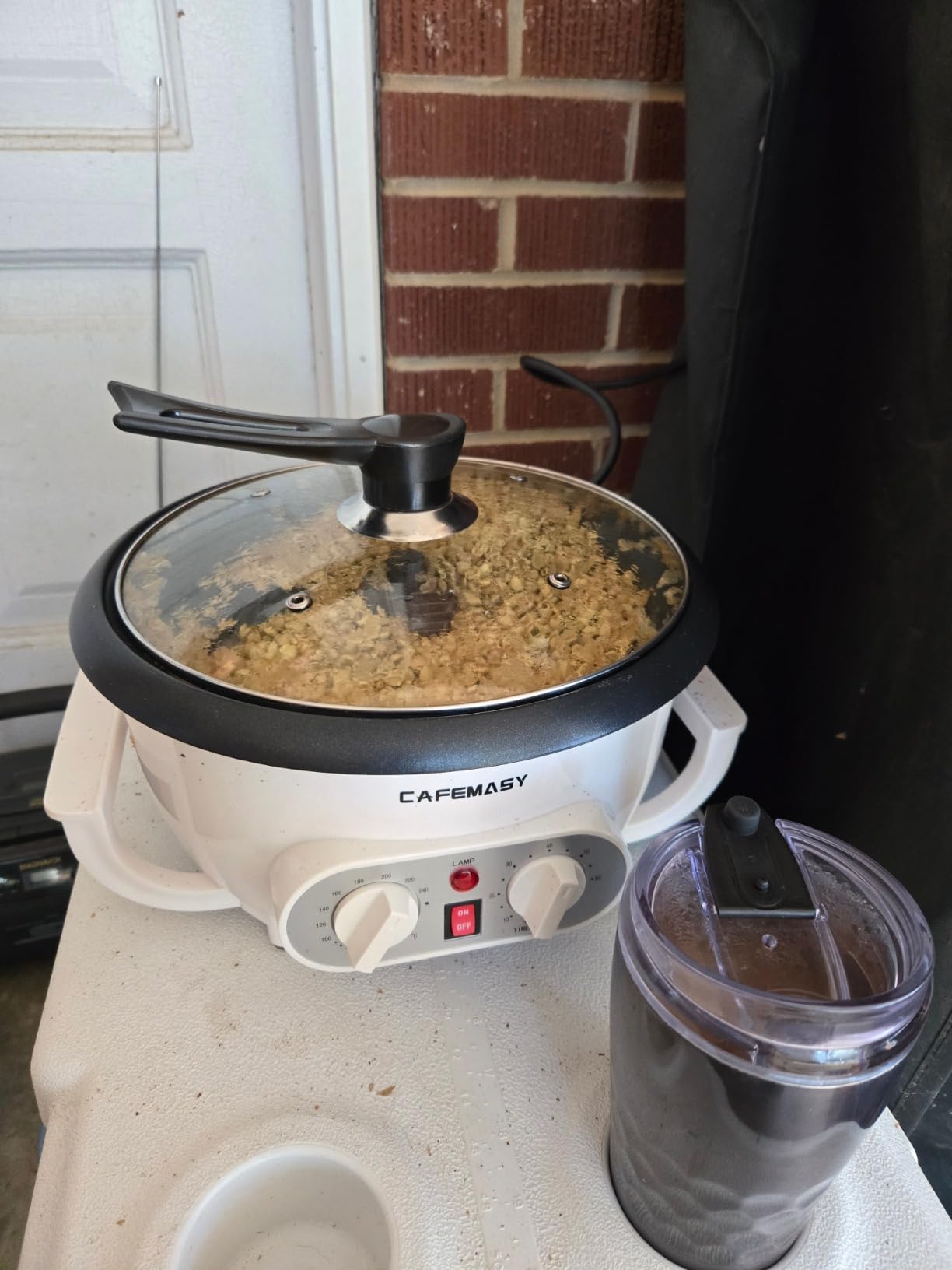 Coffee Roaster Machine for Home Use, 110V Coffee Bean Roaster with Timer | 1200W Electric Roasting Machine for Peanut Nuts customer photo 2