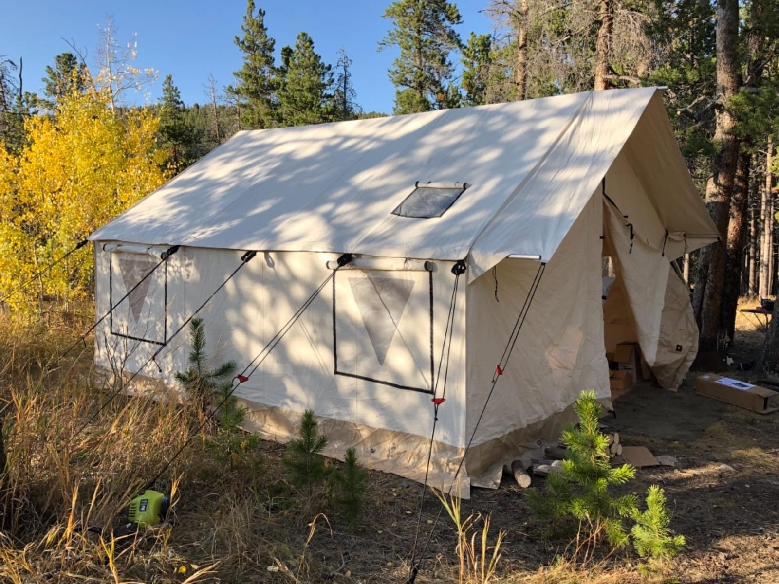 WHITEDUCK Alpha Canvas Wall Tent Fire Water Repellent - Waterproof 4 Season Outdoor Camping & Hunting Tent w/Heavy Duty Aluminum Frame & PVC Floor for Large Groups Families & Outfitters customer photo 2