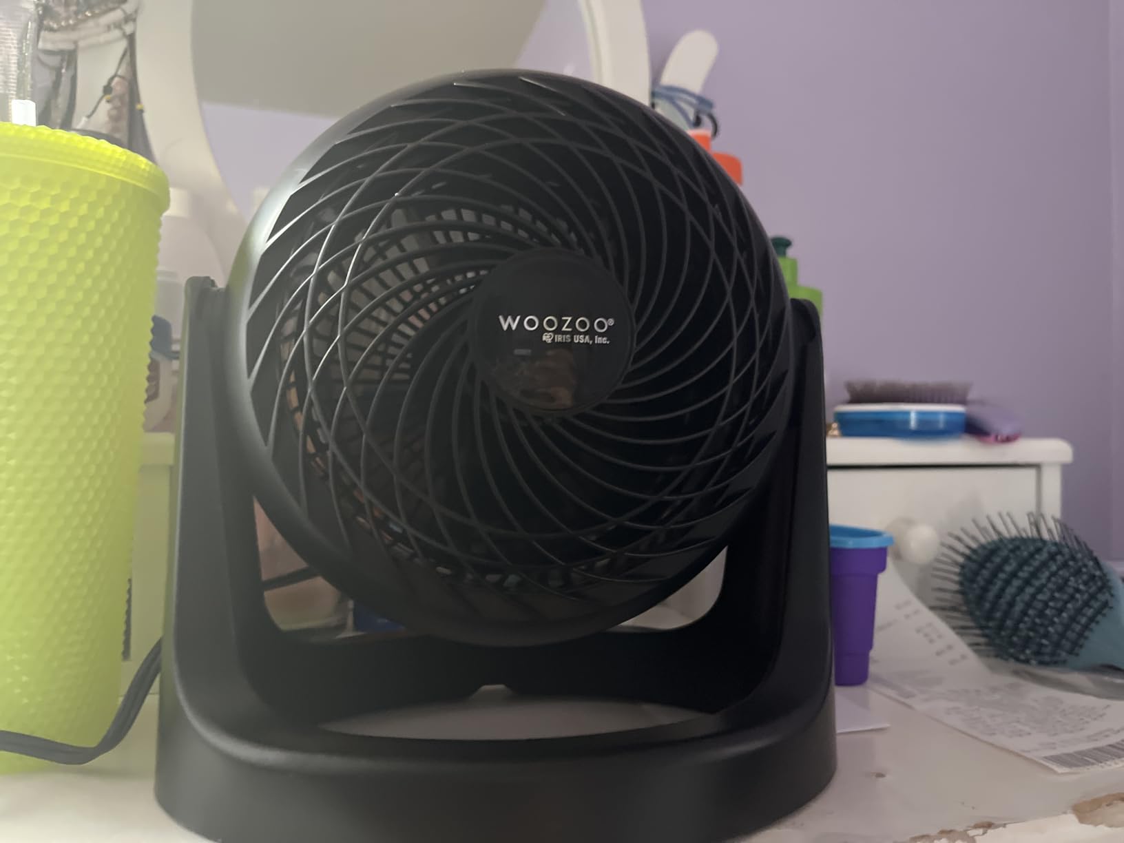 WOOZOO Small Desk Fan, 360 Degree Vertical Tilt, Quiet Table Fan, White | 52ft Max Air Distance, 30 db, Table Top Fan for Bedroom, Office, Dorm, Kitchen, Air Circulator customer photo 1
