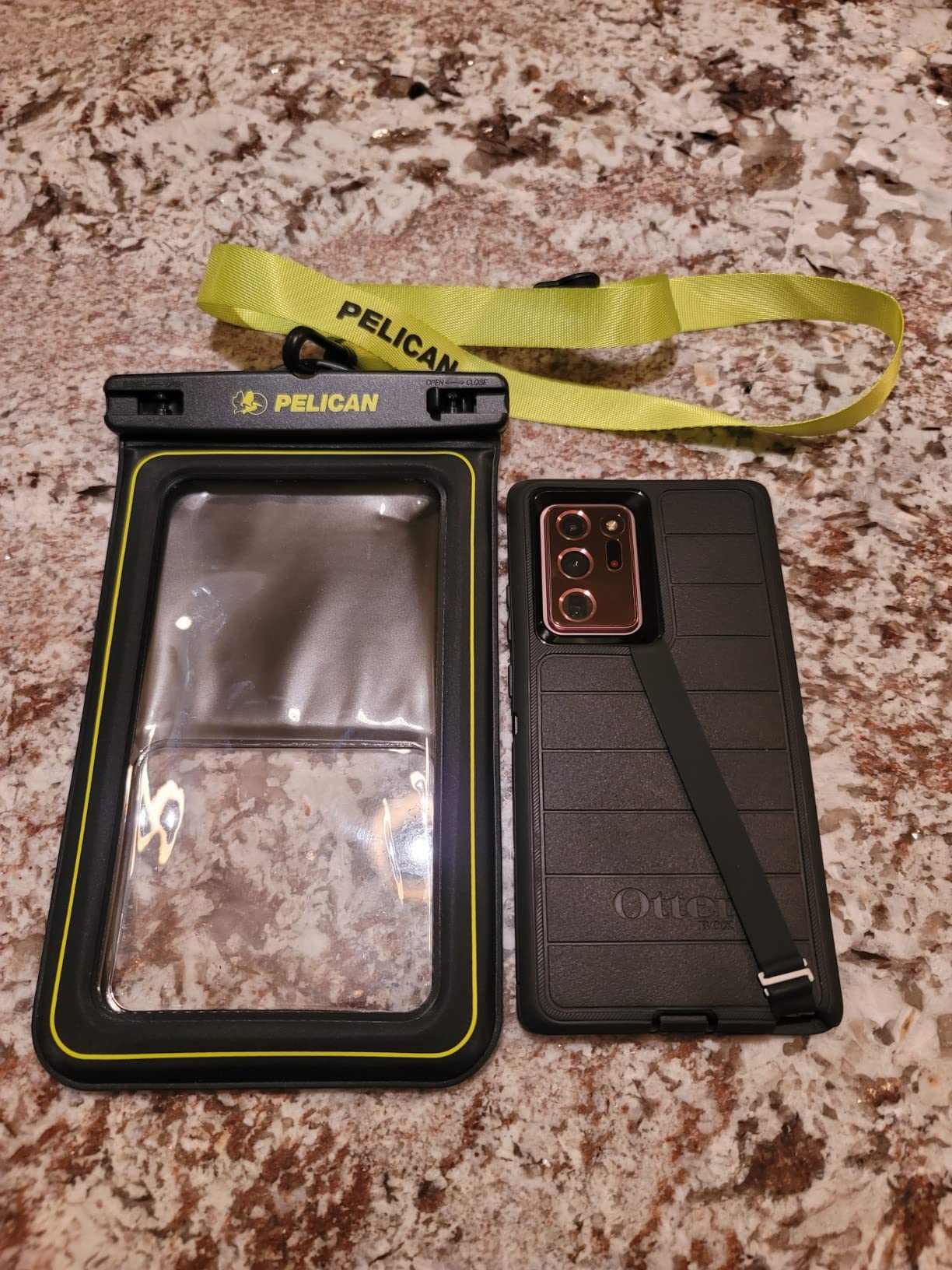Pelican Marine Waterproof Phone Pouch (XL) - Black/Hi-Vis Yellow | Touchscreen IP68 Floating Waterproof Phone Case w/Detachable Lanyard - Fits All Phones - Beach Cruise Ship Travel Essentials customer photo 2