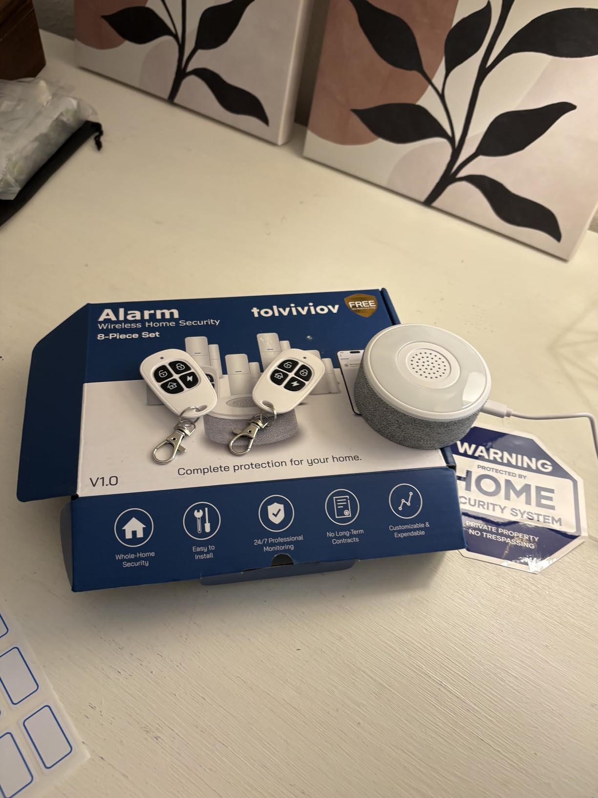 WiFi Door Alarm System, 8-Piece DIY Wireless Alarm Kit with Door Sensors, 120dB Alarm, 8-Hour Backup Battery, Real-Time Alerts, Easy DIY Installation, No Subscription, Ideal for Homes & Apartments customer photo 2