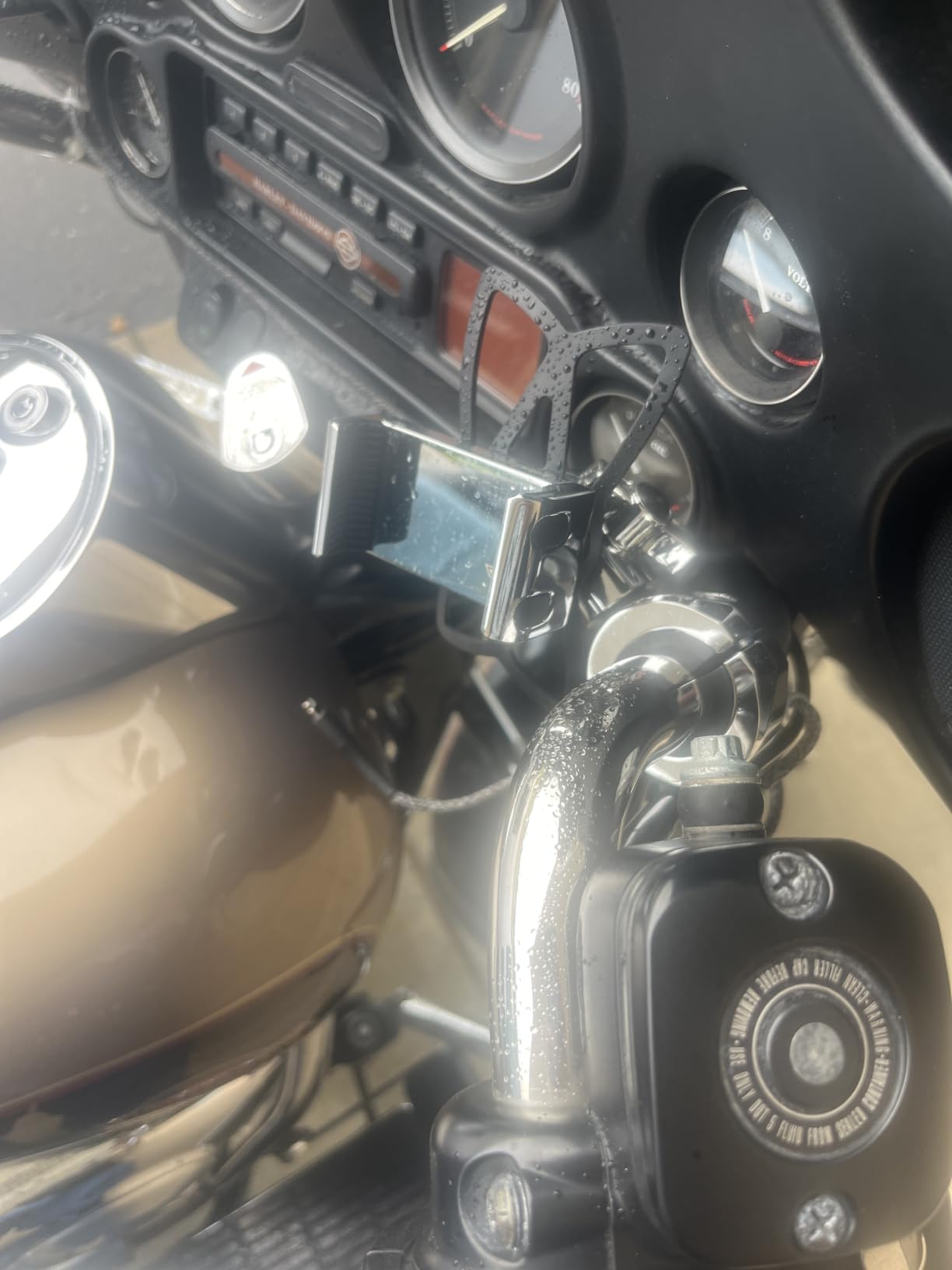 Tackform Black Motorcycle All Metal Phone Mount - 20MAXX Spring Cradle | Universal Clamp Fits 1-1/4