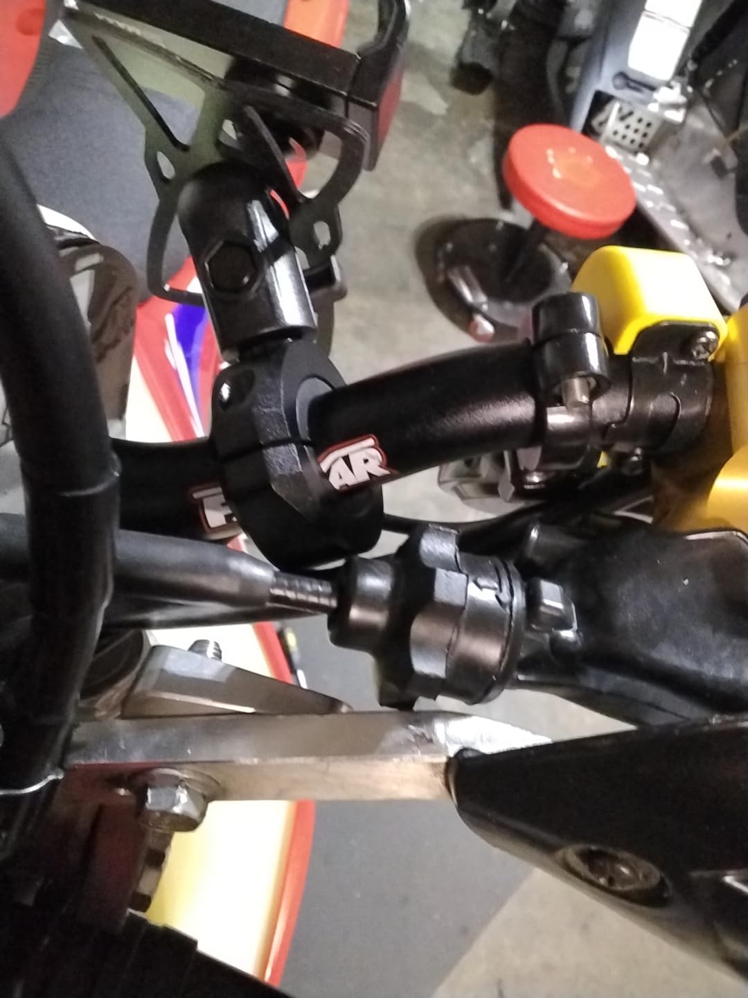 Tackform Black Motorcycle All Metal Phone Mount - 20MAXX Spring Cradle | Universal Clamp Fits 1-1/4