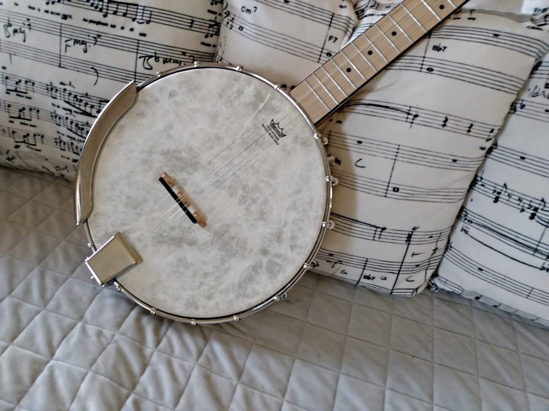 AKLOT 5 String Banjos Full Size Open Back Banjo Adjustable Maple Body Remo Head with 2 Tuning Wrench, 4 Picks, Strings, Tuner, Strap Ruler, Cleaning Cloth, Gig Bag for New Beginner Professional customer photo 1
