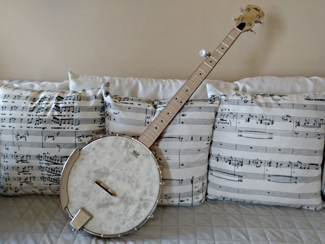 AKLOT 5 String Banjos Full Size Open Back Banjo Adjustable Maple Body Remo Head with 2 Tuning Wrench, 4 Picks, Strings, Tuner, Strap Ruler, Cleaning Cloth, Gig Bag for New Beginner Professional customer photo 2