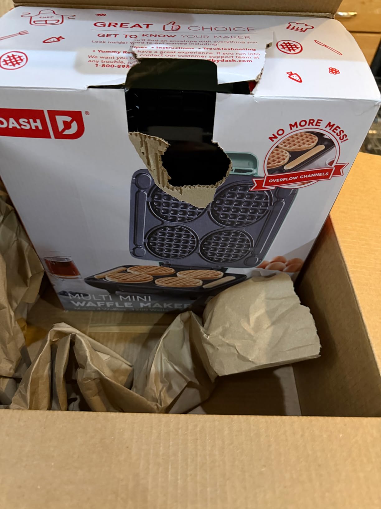 Dash Multi Mini Waffle Maker, Makes 4 Waffles at Once, Graphite | Small Waffle Iron for Families, Kids Breakfast Sandwiches, Waffle Sticks, Chaffles & Hash Browns, Nonstick customer photo 1